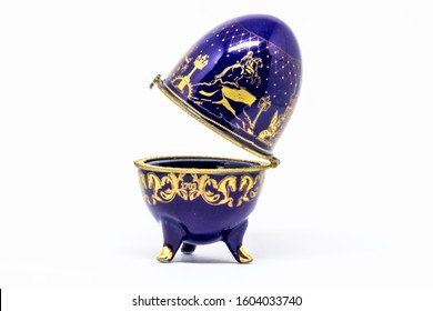 Russian Souvenir, Egg Casket Copy Of Faberge