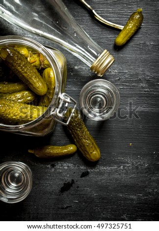 Similar – Image, Stock Photo Glasses with pickled vegetables and fruit