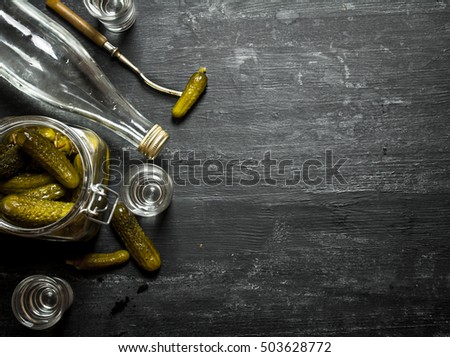 Similar – Image, Stock Photo Glasses with pickled vegetables and fruit