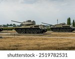 The Russian tanks in Belgorod and Kursk oblast with words "For Stalin", close to Ukraine border at the location of Kursk battle in World War II.
