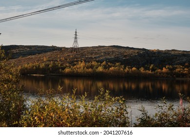 Russian Tundra In Autumn, Sunny Weather