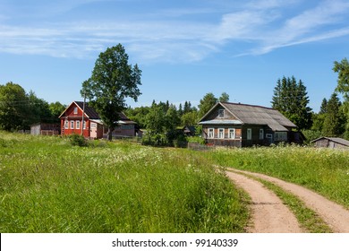 Russian Village In Summer