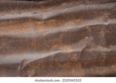 Rust color texture of old galvanized iron