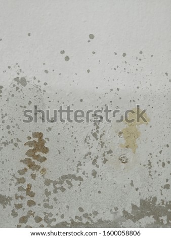Rust damaged to wall on the white background