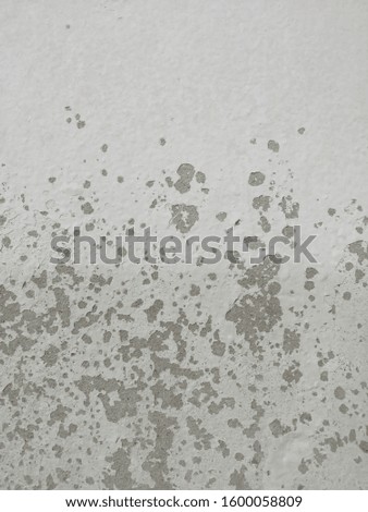 Rust damaged to wall on the white background
