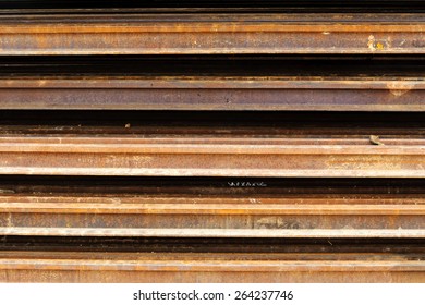 Rust Iron I Beam Type For Railway Construction