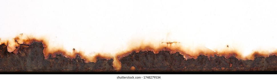 Rust of metals.Corrosive Rust on old iron white.Use as illustration for presentation.Background rusty texture as a panorama. 