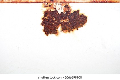 Rust of metals.Corrosive Rust on old iron white.Use as illustration for presentation.corrosion.                        