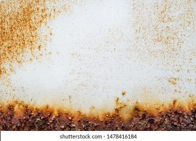 Rust of metals.Corrosive Rusty on old iron white.Use as illustration for presentation. - Shutterstock ID 1478416184