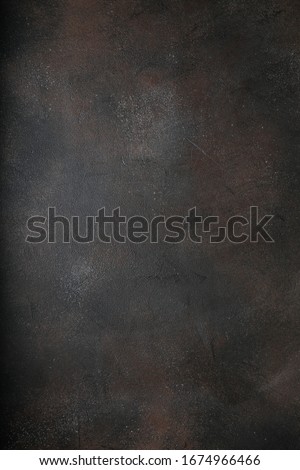 Rust old heavily worn black concrete texture or background. With place for text and image