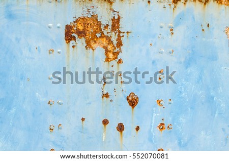 rust on blue steel backgrounds