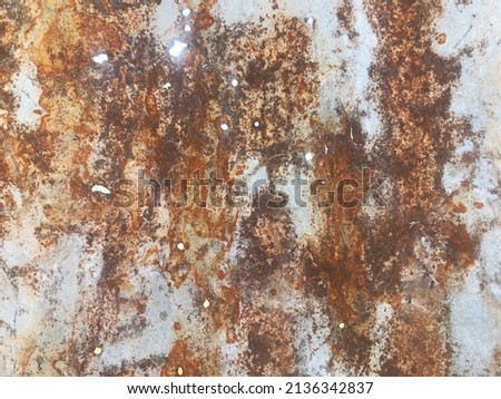 Rust on the old galvanized sheet full frame pattern texture background 