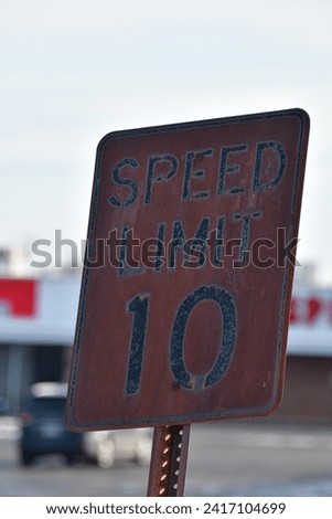 Rust on a speed limit sign