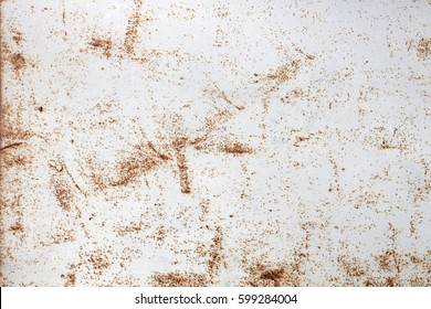 Rust On White Background. Grunge Texture