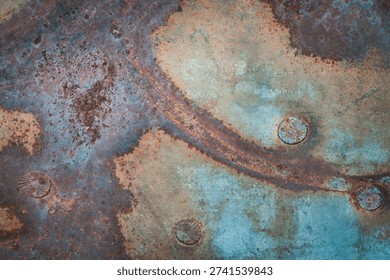 Rust Patterns on Old Car - South Dakota Badlands, USA