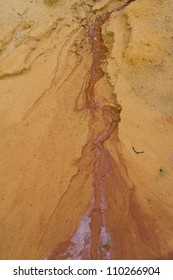 Rust stains on soil