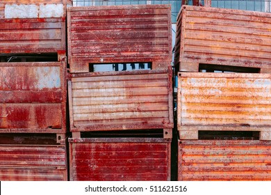 The rusted containers