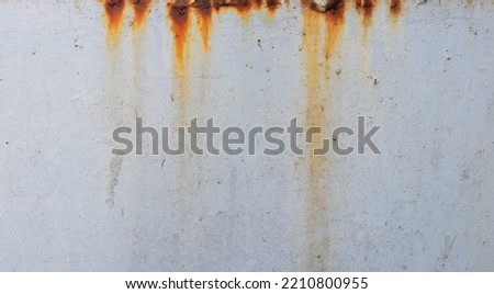 Rusted and corroded on metal white background.