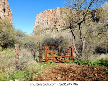 Rusted Gate in the Desert 