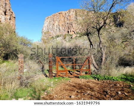 Rusted Gate in the Desert 