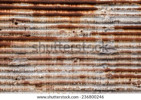 Rusted metal corrugated metal background