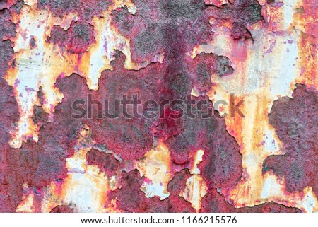 Rusted metal texture background. Abstract corroded iron color wallpaper.