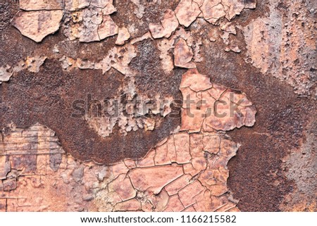 Rusted metal texture background. Abstract corroded iron color wallpaper.