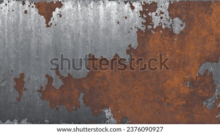 Rusted metal texture background, Texture of rusted peeled metal. Grunge metal texture background