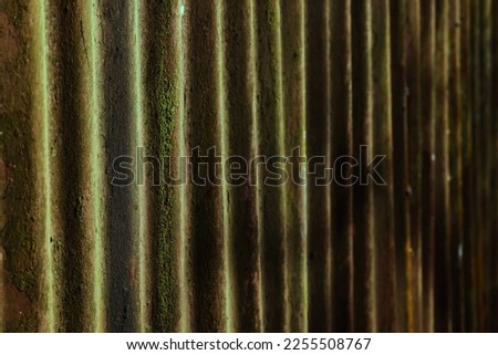 Rustedg greencolor pattern on galvanized sheet.