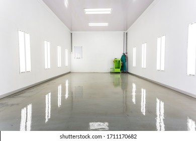 Rustenburg, South Africa - February 9, 2015: Inside An Empty Panel Beater Vehicle Workshop Bay