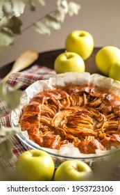 Rustic Apple Tart (French Style)- Close Up Photo