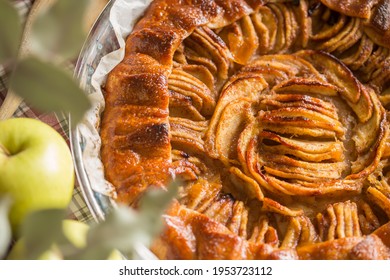 Rustic Apple Tart (French Style)- Close Up Photo