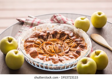 Rustic Apple Tart (French Style)- Close Up Photo