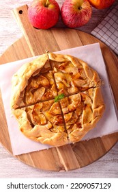 Rustic Apple Tart, Sliced And Served