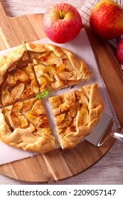 Rustic Apple Tart, Sliced And Served