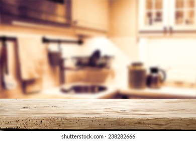 Rustic Background Kitchen Desk Top Stock Photo Edit Now 238282666