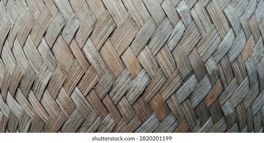 Rustic bamboo weave pattern with a weathered look.