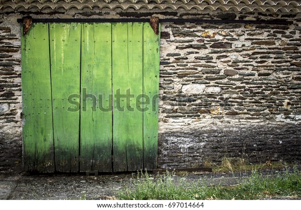 Rustic Barn Door Old Sliding Door Stock Photo Edit Now 697014664