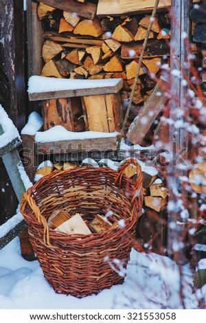 Similar – Hüttenzauber Holz Winter