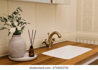 Rustic bathroom decor, Ecofriendly elements contribute to serene and stylish bathroom environment