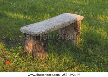 Similar – Image, Stock Photo Architectural details, benches made of concrete, brutalist structures
