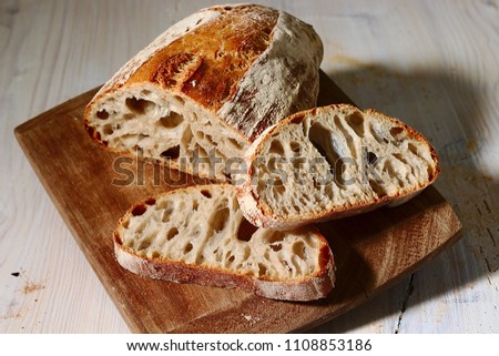 Rustic bred with flour.