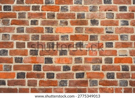 rustic brick wall with old brick texture and repetitive patterns