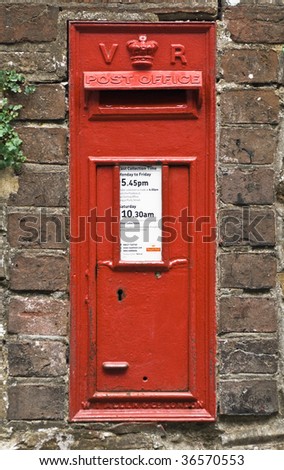 Rustic British post box