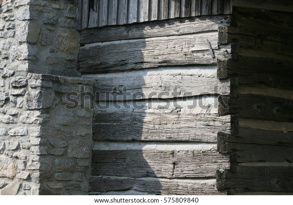 Rustic Cabin Logs Chinking Rustic Cabin Stock Photo Edit Now