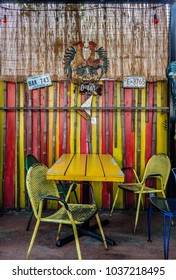 Rustic Carribean Style Table And Chair