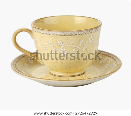 Rustic Ceramic Tea Cups with Saucers Light , Pastel Colors, Hand Painted Patterns, Elegant Full Body Tea Sets for Home  Luxury Use