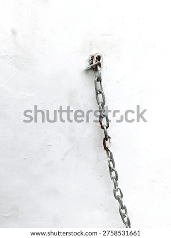 Rustic Chain isolated on white wall background
