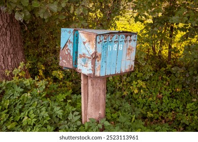 Rustic Charming Vintage Mailbox Amidst Nature - Powered by Shutterstock