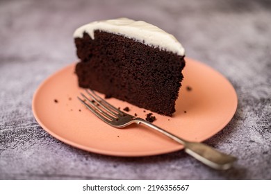 Rustic Chocolate Cake With Antique Fork